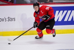 Hockey: CHL Top Prospects Game Jan 25, 2023; Langley, BC, CANADA; CHL Top Prospects team red forward Connor Bedard (98)